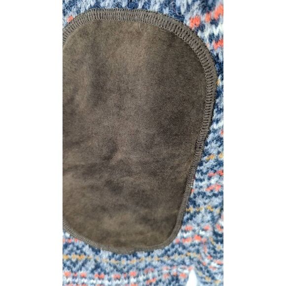 Mauritz Archive H&M Men Elbow Patch Knitted Fair Isle Sweater Multicolor Size La - Picture 9 of 13